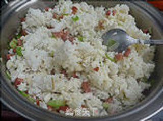 火腿炒饭的做法步骤:9
