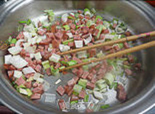 火腿炒饭的做法步骤:8