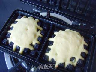 蓝莓果酱华夫饼的做法步骤:7
