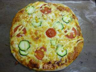 巧用意面肉酱制作美味蔬菜比萨的做法步骤:6