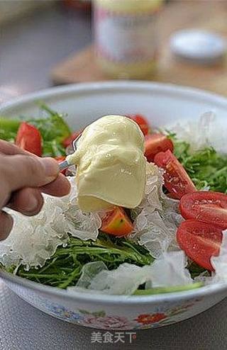 秋之“食苦”【苦菊银耳沙拉】的做法步骤:10