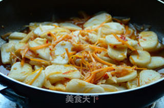 辣白菜炖年糕的做法步骤:9
