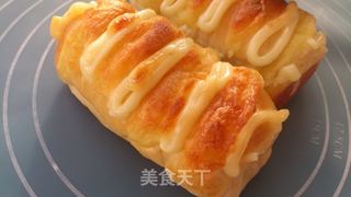 沙拉芝士火腿面包的做法步骤:12