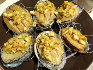 蒜蓉粉丝蒸小鲍鱼的做法步骤:9