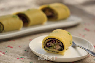 金枪鱼蔬菜鸡蛋卷饼的做法步骤:14