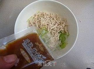 姜香笋拌鸡丝的做法步骤:7