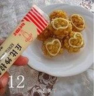 黄金玉米片虾丸的做法步骤:12