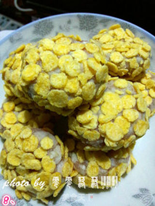 乡村风味煎肉饼——玉米片肉饼的做法步骤:8