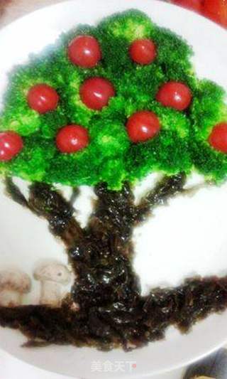 西兰花沙拉苹果树的做法步骤:9