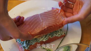 千层酥三文鱼/三文鱼威灵顿 salmon en croute的做法步骤:8