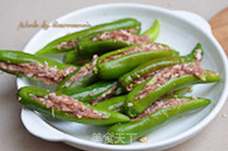 青椒酿肉的做法步骤:6