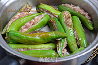 青椒酿肉的做法步骤:8