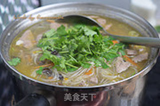 猪肝粉条汤的做法步骤:15