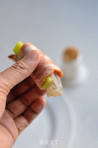 培根虾卷的做法步骤:3