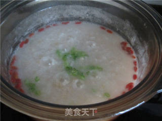 鸡汁枸杞山药粥的做法步骤:8