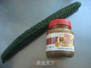 麻酱黄瓜条的做法步骤：1