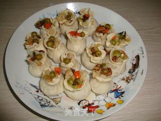 干蒸腊肉糯米烧卖的做法步骤：5