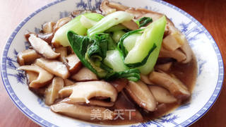 香菇油菜的做法步骤：9