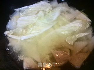 白菜冻豆腐粉丝汤的做法步骤:8