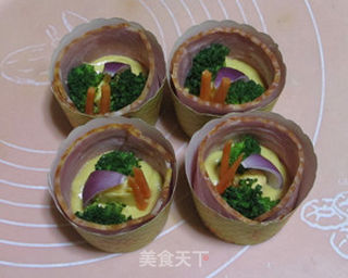 培根蔬菜咸味蛋糕的做法步骤:8