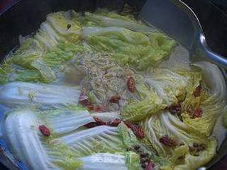 枸杞炖白菜的做法步骤:6