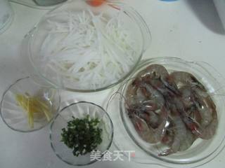 鲜虾萝卜丝的做法步骤：3
