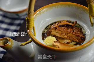 养生极品 松茸土瓶蒸的做法步骤:5