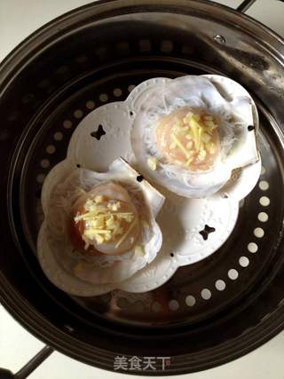 蒜蓉粉丝蒸扇贝的做法步骤:5
