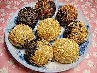 【豆浆紫薯豆沙麻团】豆浆的充分利用的做法步骤:10