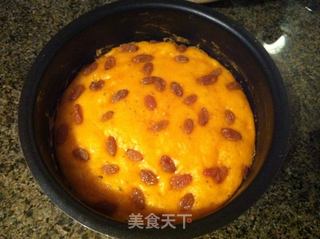 南瓜葡萄干发糕的做法步骤:7