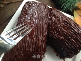 【圣诞树桩蛋糕】的做法步骤:16