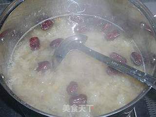 板栗红枣银耳羹的做法步骤:6