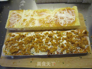 绝味搭配--香葱肉松面包块的做法步骤:15