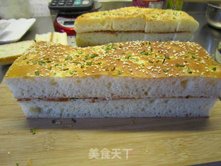 绝味搭配--香葱肉松面包块的做法步骤:16