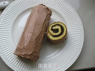 圣诞树桩蛋糕的做法步骤:18