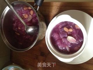 紫薯百合银耳羹的做法步骤:4