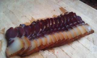 湘味下饭菜--盐菜蒸腊肉的做法步骤:2