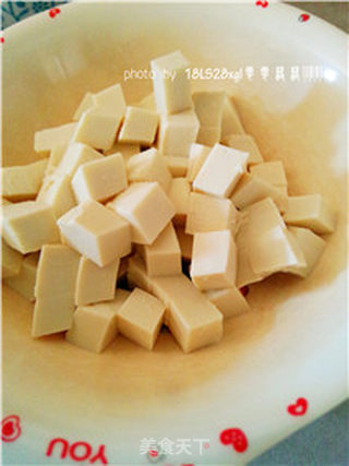 青菜火腿豆腐羹的做法步骤:3