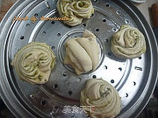 香豆粉花卷的做法步骤:11