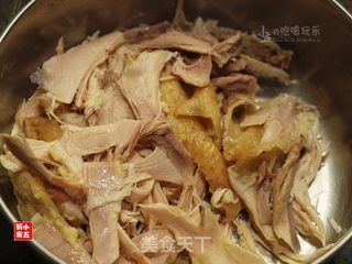 葱油手撕鸡的做法步骤:4