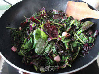 蒜仔烧苋菜的做法步骤:4