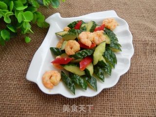 黄瓜炒虾仁的做法步骤:10