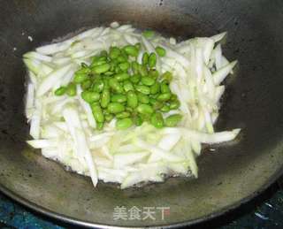 夜开花炒毛豆的做法步骤:5