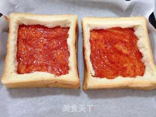 懒人早餐----【吐司培根披萨】的做法步骤:4