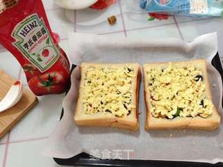 懒人早餐----【吐司培根披萨】的做法步骤:9