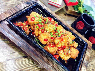 香辣铁板豆腐的做法步骤:19