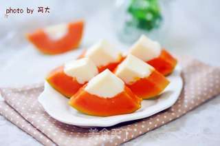 木瓜牛奶冻的做法步骤:8