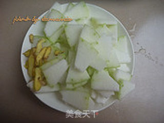 冬瓜烧虫草花的做法步骤:2