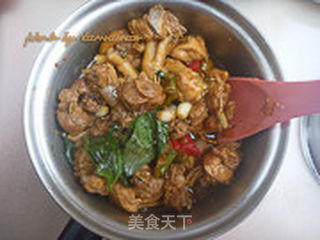 三杯鸡的做法步骤:11