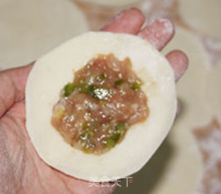 猪肉青椒豆芽蒸饺的做法步骤:10